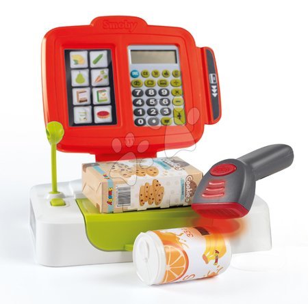 Obchody pro děti - Pokladna elektronická s kalkulačkou Large cash Register Smoby - 5