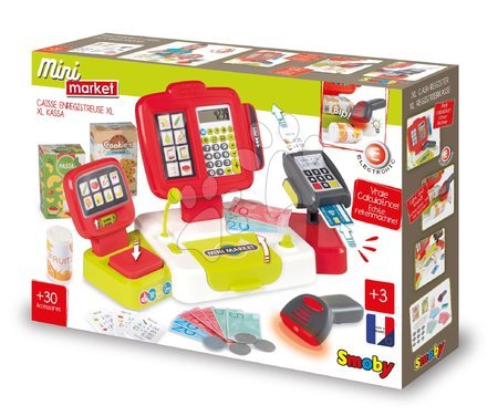 Obchody pro děti - Pokladna elektronická s kalkulačkou Large cash Register Smoby - 7