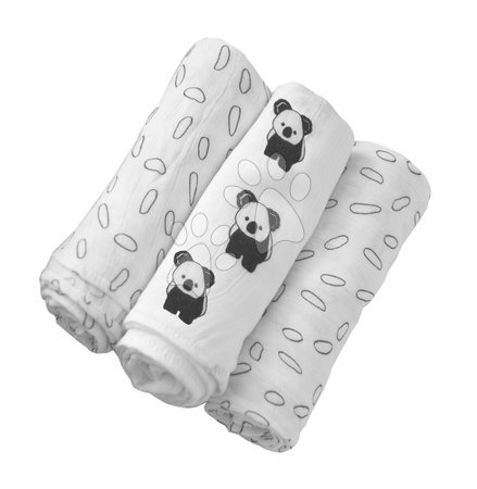 Dojčenské oblečenie - Bambusové zavinovačky Bamboo Black&White toTs-smarTrike