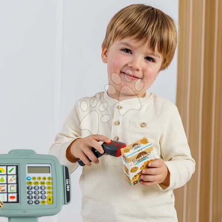 Sklepy dla dzieci  - Duża kasa sklepowa z kalkulatorem i skanerem Large Cash Register Smoby - 5
