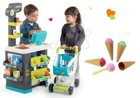 Läden für Kinder - Set Lebensmittelgeschäft Market Smoby