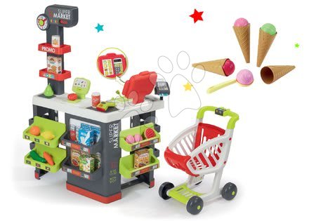 Igre poklicev - Komplet trgovina z vozičkom Supermarket Smoby