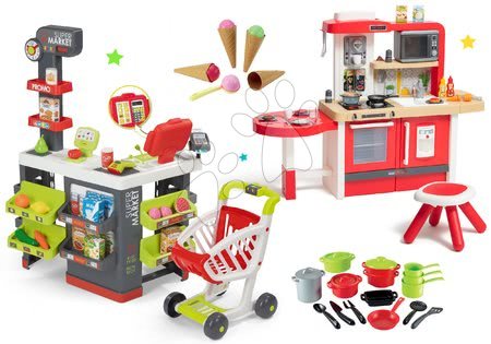 Obchody pro děti sety - Set obchod Supermarket Smoby