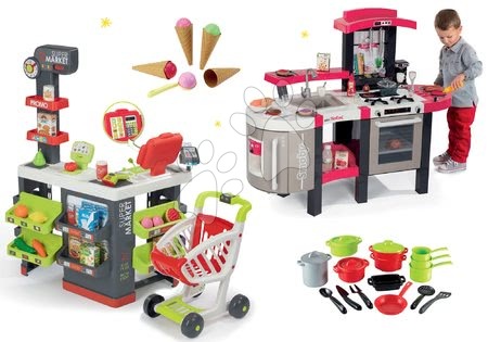 Obchody pro děti sety - Set obchod Supermarket Smoby - 60