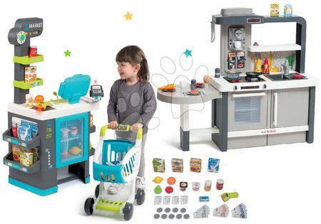 Kinderladen-Sets - Set Shop mit Kühlbox Fresh City Market Smoby mit elektronischer Registrierkasse