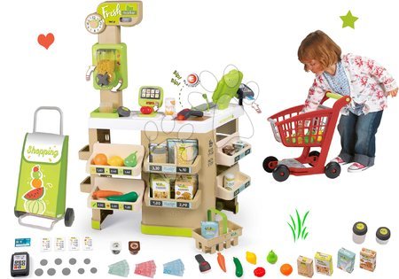 Szupermarketek gyerekeknek - Szett közért Gyümöcsök-Zödségek Organic Fresh Market Smoby  - 44