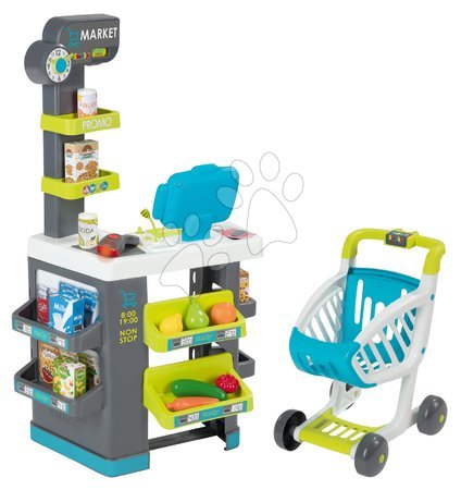 Hry na domácnosť - Set upratovací vozík s elektronickým vysávačom Cleaning Trolley Vacuum Cleaner Smoby _1