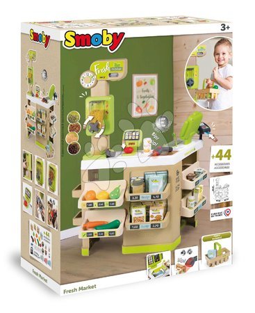 Seturi de supermarketuri pentru copii - Set magazin Bio Fructe-Legume Organic Fresh Market Smoby - 35