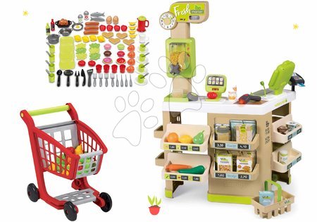 Otroške trgovine - Komplet trgovina Bio Sadje-Zelenjava Organic Fresh Market Smoby