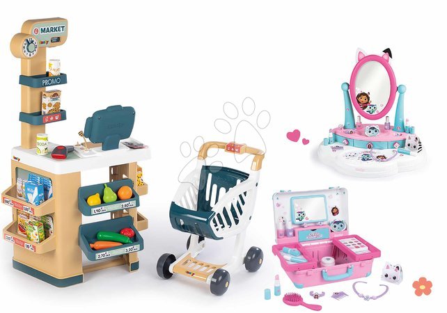 Kinderläden-Sets | Seite 2 - Set Laden und Kosmetiköfferchen Market Smoby