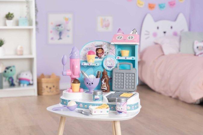 Kinderbäckerei - Verspielte Köchin zur Herstellung von Eis mit einem Waffeleisen Gabby Ice Cream Factory Smoby - 4