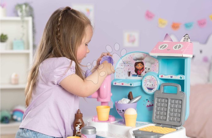 Kinderbäckerei - Verspielte Köchin zur Herstellung von Eis mit einem Waffeleisen Gabby Ice Cream Factory Smoby - 6