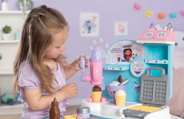Kinderbäckerei - Verspielte Köchin zur Herstellung von Eis mit einem Waffeleisen Gabby Ice Cream Factory Smoby - 7