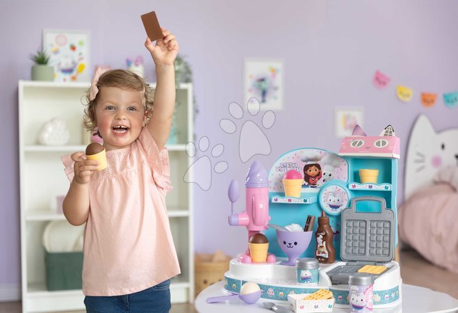 Kinderbäckerei - Verspielte Köchin zur Herstellung von Eis mit einem Waffeleisen Gabby Ice Cream Factory Smoby - 10