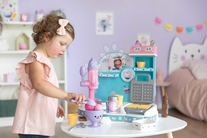 Kinderbäckerei - Verspielte Köchin zur Herstellung von Eis mit einem Waffeleisen Gabby Ice Cream Factory Smoby - 11