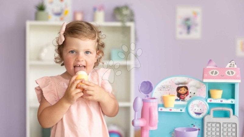 Kinderbäckerei - Verspielte Köchin zur Herstellung von Eis mit einem Waffeleisen Gabby Ice Cream Factory Smoby - 12