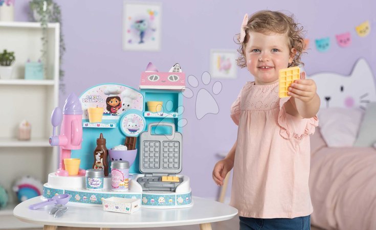 Kinderbäckerei - Verspielte Köchin zur Herstellung von Eis mit einem Waffeleisen Gabby Ice Cream Factory Smoby - 15