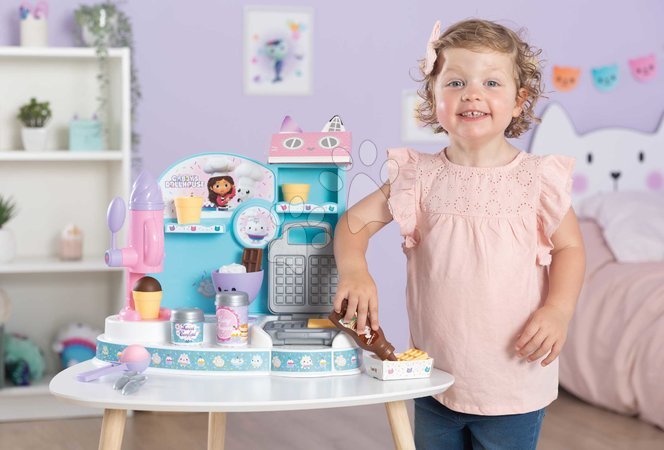 Kinderbäckerei - Verspielte Köchin zur Herstellung von Eis mit einem Waffeleisen Gabby Ice Cream Factory Smoby - 16