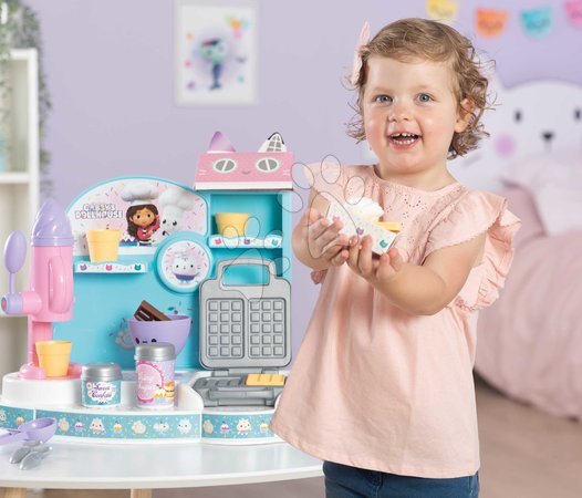 Kinderbäckerei - Verspielte Köchin zur Herstellung von Eis mit einem Waffeleisen Gabby Ice Cream Factory Smoby - 18