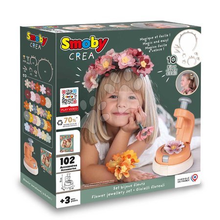 Basteln und Kreativsets - Blumenladen mit eigener Herstellung von Blumenschmuck Crea Flower Jewelry Set Smoby - 4