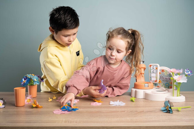 Obchody pro děti - Květinářství s vlastní výrobou textilních květů Crea My Flower Factory Smoby - 5