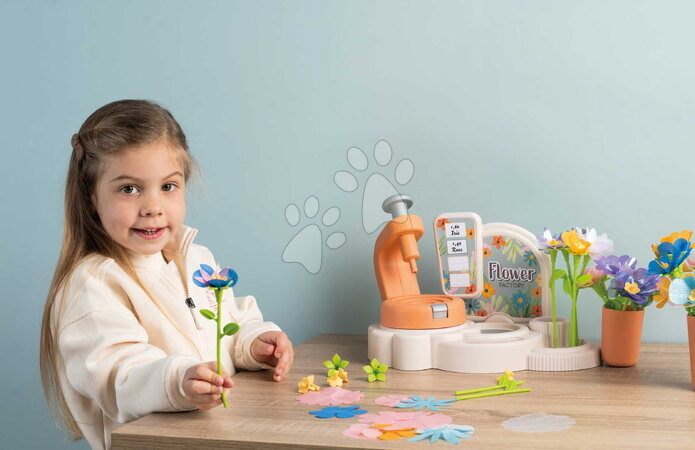 Obchody pro děti - Květinářství s vlastní výrobou textilních květů Crea My Flower Factory Smoby - 32
