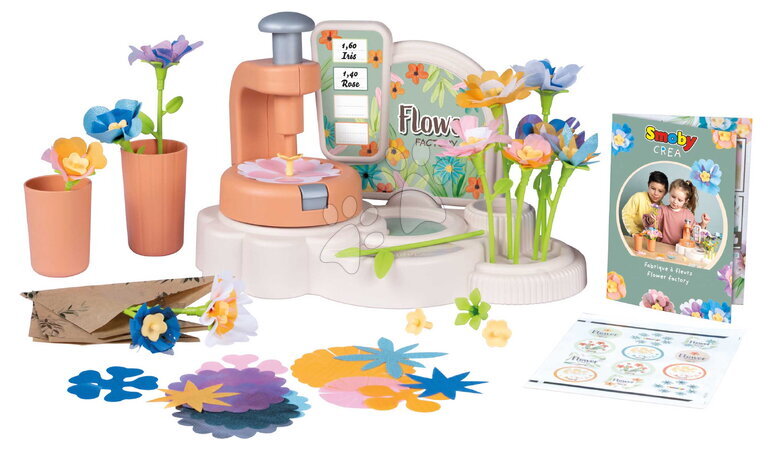 Lojas para crianças - Ateliê de flores com produção própria de flores têxteis Crea My Flower Factory Smoby_1
