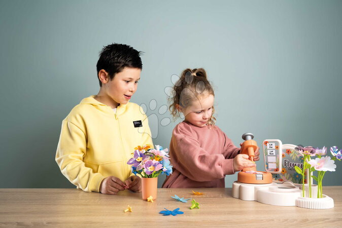 Obchody pro děti - Květinářství s vlastní výrobou textilních květů Crea My Flower Factory Smoby - 7