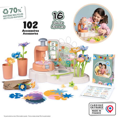 Obchody pro děti - Květinářství s vlastní výrobou textilních květů Crea My Flower Factory Smoby - 2