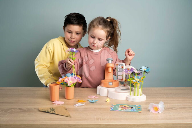 Obchody pro děti - Květinářství s vlastní výrobou textilních květů Crea My Flower Factory Smoby - 9