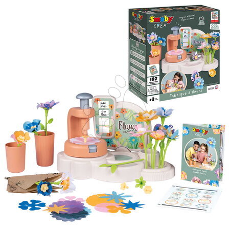 Obchody pro děti - Květinářství s vlastní výrobou textilních květů Crea My Flower Factory Smoby - 4