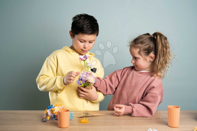 Obchody pro děti - Květinářství s vlastní výrobou textilních květů Crea My Flower Factory Smoby - 10