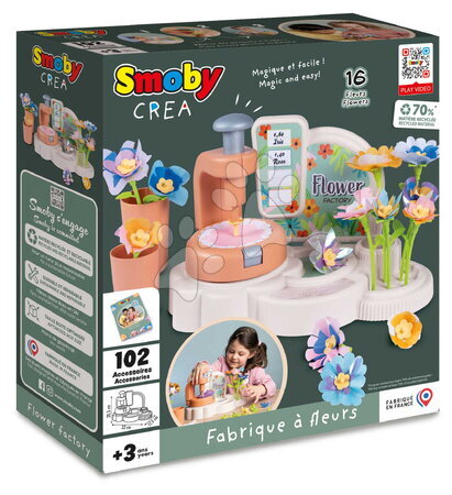 Obchody pro děti - Květinářství s vlastní výrobou textilních květů Crea My Flower Factory Smoby - 41