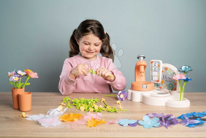 Obchody pro děti - Květinářství s vlastní výrobou textilních květů Crea My Flower Factory Smoby - 16