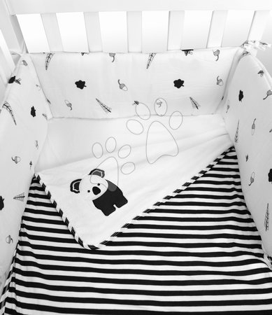 Produse bebe - Set lenjerie pentru pătuţ Koala Bamboo Black&White toT's-smarTrike