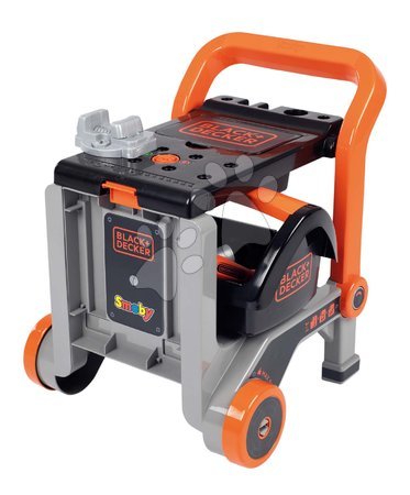 Kinderwerkstatt und Werkzeuge - Pracovná dielňa skladacia na kolieskach Bricolo Devil Workmate 3in1 Black&Decker Smoby