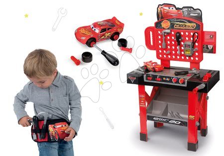 Cars - Set pracovná dielňa so skladacím autíčkom Cars 3 Smoby
