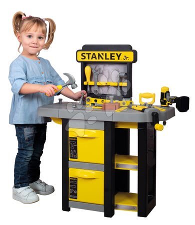 Otroška delavnica in orodje - Zložljiva delavnica Stanley Open Bricolo Workbench Smoby s 37 dodatki_1