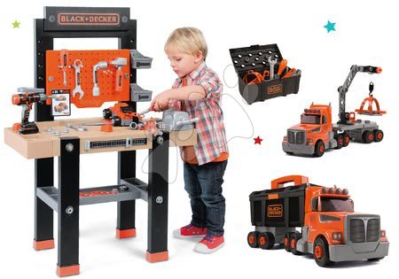 Detská dielňa sety - Detská pracovná dielňa s vŕtačkou Black+Decker Smoby