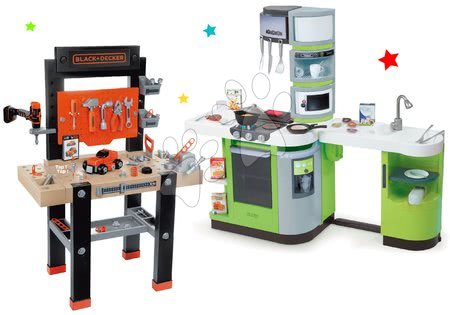 Seturi ateliere de lucru - Set atelier cu mașină de găurit Black&Decker Smoby