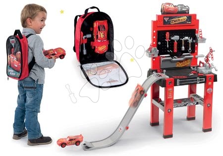 Warsztaty dla dzieci w zestawie - Zestaw warsztat ze skaczącym samochodem Cars 3 Smoby - 17