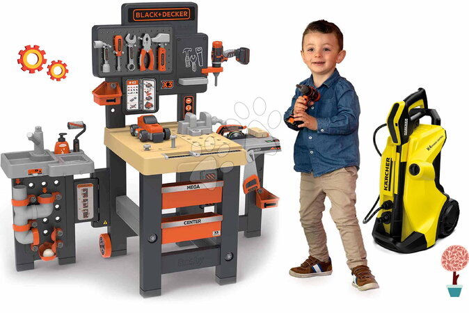 De 3 à 6 ans - Ensemble bureau triptyque Black & Decker Mega Center Smoby