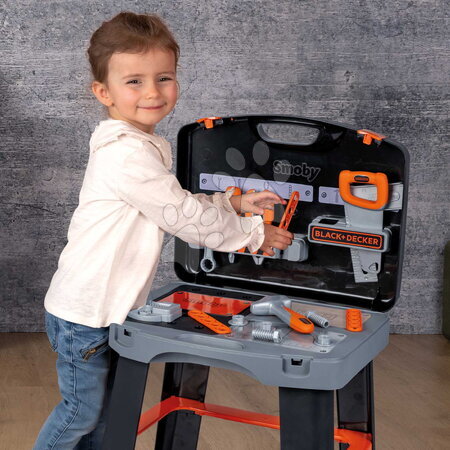 Pracovná detská dielňa - Pracovná dielňa v kufríku Black&Decker Bricolo Smart Smoby - 5