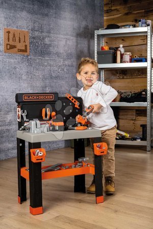 Kinderwerkstatt - Werkbank mit zerlegbarem Auto Bricolo Pro Workbench Black&Decker Smoby - 5