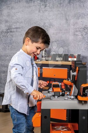 Kinderwerkstatt - Werkbank mit zerlegbarem Auto Bricolo Pro Workbench Black&Decker Smoby - 6