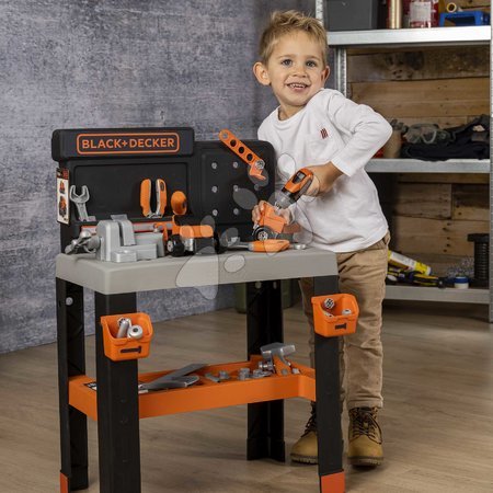 Kinderwerkstatt - Werkbank mit zerlegbarem Auto Bricolo Pro Workbench Black&Decker Smoby - 7