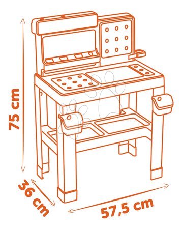 Kinderwerkstatt - Werkbank mit zerlegbarem Auto Bricolo Pro Workbench Black&Decker Smoby - 3