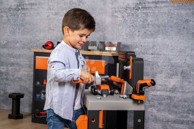 Kinderwerkstatt - Werkbank mit zerlegbarem Auto Bricolo Pro Workbench Black&Decker Smoby - 8