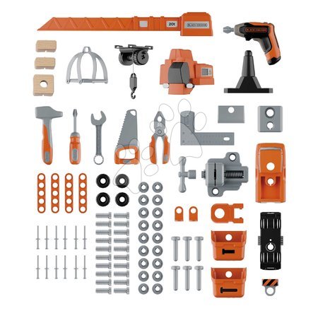 Kinderwerkstatt - Werkbank mit mechanischem Kran Bricolo Builder Black&Decker Smoby - 4