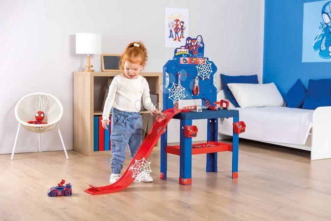 Spidey and His Amazing Friends - Werkbank mit Auto Spidey Bricolo Workbench Marvel Smoby_1